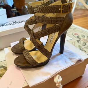 Jimmy Choo Brown Strappy Heels